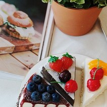 인테리어 장식품 치즈케이크 소 선반 미니어처 인테리어장식품 블루베리/초코케이크