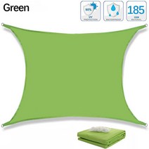 옥상방수천막 방수포세일 가든 캐노피 햇빛 가리개 방수 캠핑 정자 야외 차양 간이 차고 수영장 UV 블록 사, 06 Green_03 2X4M