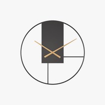 아워리빙 아메리카 무소음 인테리어 벽시계, 블랙_50cm