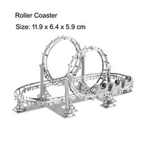 성인 조립 장난감 3D 입체 금속 퍼즐 DIY 만들기 판타지 성 유원지 롤러 코스터 케이블카 모델 키트 어린이 직소 선물, 248