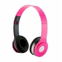 SoundStrike 3.5mm 접이식 헤드폰 헤드셋 Dj 헤드폰 Mp3 Mp4 Pc 태블릿 샌디스크 뮤직 비디오 및 기타 모든 음악 플레이어용 (옐로우), Soft Pink