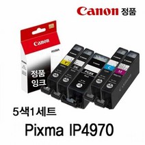 캐논 Pixma IP4970 정품잉크 5색세트, 상세페이지 참조, 상세페이지 참조