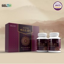 백수오골드 90정x2통 중년 여성 갱년기 건강식품 국내산 백수오 정 알약 정제타입, 90정x2통(3개월분)