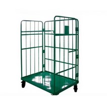 롤테이너 카트 운반 대차 물류대차 마트 창고 수레, 1100x 800x 1700 그레이 화이트 .