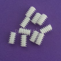 오무기어 웜기어 10pcs 웜 기어 화이트 오른손 플라스틱 610 2A 2mm 구멍 터빈 0.5 모듈 J256 감소 DIY 모델 부품