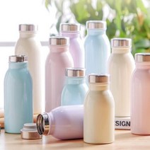 오슬로 안새는 멜로우 우유병모양 미니텀블러 휴대용 어린이 보온병 스텐 물병, 260ml/아이보리