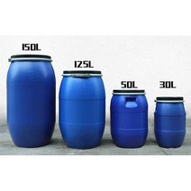 공업용 폐기물통 드럼통 폐수통 수산물통 기름통 캠핑장, 30L 신소재
