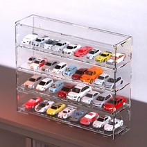 토미카 미니카 보관함 1:64 자동차 모델 진열장 장식, 40cm4겹(독립도어-벽걸이가능)
