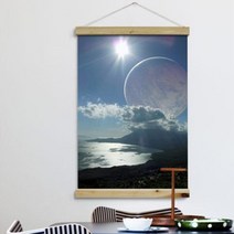 dc149-우드스크롤 60CmX90Cm-보름달풍경 이미지2