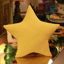 귀여운 하트 별 모양 봉제 인형 쿠션, 노란 별