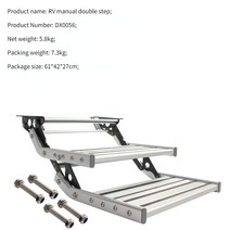 캠핑카 작업대 사다리 계단 트레일러 스텝캐러밴 자동 전원 전기 단일 단계 계단 44, 수동 더블
