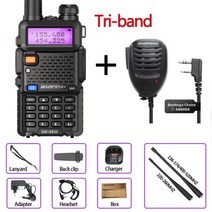 바오펭 UV-S9 플러스 트라이 밴드 라디오 10W 초강력 136-174Mhz220-260Mhz400-520Mhz 워키 토키 아마추어 핸디형 헬드 햄 양방향, 23 add speaker mic_01 EURO