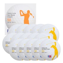 홀인원 썬블럭 선크림 썬 태양을 이기는 선블럭 15개입 자외선 저지 미백 라운딩 굿샷크림