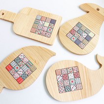 원목 나무 냄비 받침대 만들기 재료 티코스터 목공 체험 diy 키트 반제품, 와인