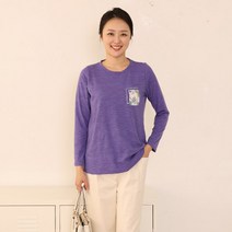 마담센스 포켓액자 면무지 티 MT8813 미시 캐주얼룩 빅사이즈 블라우스