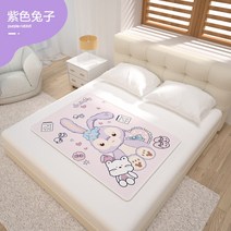 침대요 시트 생리 방수 패드 숙면 워터프루프 중형 월경 위생패드 첫월경 선물 소형 세탁 가능, 60x80cm, 귀염둥이토끼