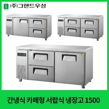 그랜드우성 간냉식 카페형 서랍식 냉장고 1500 올서랍 좌도어 우서랍2칸 우도어 좌서랍2칸, 2. 우도어 좌서랍2칸