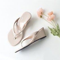 에디스아미 에나멜 쪼리 웨지 슬리퍼 7cm