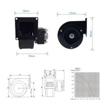 시로코팬 CY063 원심 송풍기 팬 13W 보일러 220V sirocco 팬 구리 와이어 음영 폴 모터 포함, 한개옵션0