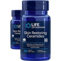 Life Extension Skin Restoring Ceramides 먹는 세라마이드 건강한 피부 보충제 30캡슐 x 2팩, 30캡슐 x 2개