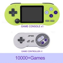 레트로게임기 콘솔 휴대용 비디오 게임 콘솔 SF2000 3 인치 IPS 스크린 10000 내장 레트로 TV 플레이어 AV, [05] 2P YE, 05 2P YE