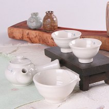 청꽃베이지 균열 2인 다기세트