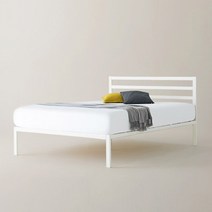 지누스 1500H 침대 프레임 화이트 퀸, 없음