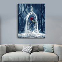 투명 유리병 꽃 민들레 미니멀 유화그리기 그림 DIY, 영원한 장미_50 x 65cm  도구 SET 포함_친환경물감+붓+캔버스+도안