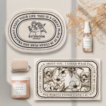 북유럽 발매트 러그 모던 반달 빈티지 인테리어 용품 미끄럼방지 바닥 매트 도어매트 화장실, 반달사파리