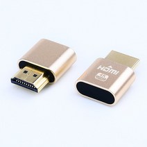 더미플러그 더미DTECH HDMI 더미 플러그 4K 디스플레이 에뮬레이터 Windows Mac OSX linux와 호환 가능, 01 Eu