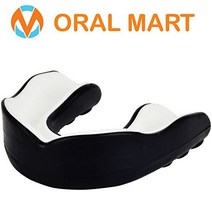 Oral Mart Black/White Youth Mouth Guard for Kids - Youth Mouthguard for Karate Flag Football Marti, Youth (Age 10 & Below), Warrior
