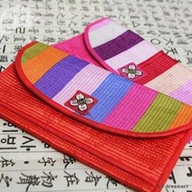무지개 카드 겸용 지갑 / 전통 설지갑 어버이날 용돈 박스 봉투 돈봉투 장지갑 설날 명절 추석 선물 한국 외국인 기념품 한복, 무지개 카드겸용 지갑-오렌지
