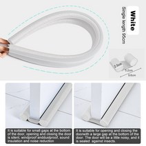 방음 시트 스펀지 자동차풍절음 흡음테이프 도어 Bottoom 씰 스트립 유연한 방진 방음 Weatherstrip 씰링 차단기 바람 먼지 스토퍼 하드웨어, 03 white
