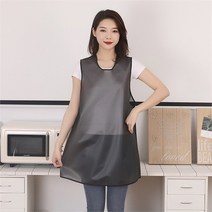 (주)트리 인천가정지사 활동성 좋은 반투명 방수 앞치마(블랙) 공방 애견미용 (9453890), 기본