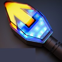 프리미엄 LED 듀얼 화살표 오토바이 깜빡이 포인트 불빛 랜턴 주행 지시등 바이크