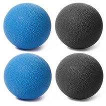 룸드 넌슬립 라크로스볼 마사지볼 2p, 블루, 블랙, 4p