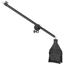 카메라 DSLR 개인 유튜브 방송 스튜디오 촬영 용품 포토 스튜디오 2M 라이트 삼각대 스탠드 135CM 캔틸레버 붐 암 및 소프트박스 조명 지원 빈 샌드백 포함, 01 Cantilever