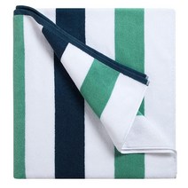 Cabanana 대형 오버사이즈 비치 타월 벨루어 면 프린트 88.9 x 177.8cm35 70인치 네이비 블루 스트라이프 샌드 프리 풀 빅 여름 남성용 수영 카바나 USA 미국, X Classic Feldspar