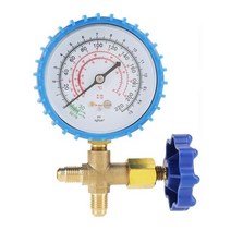 에어컨 매니 폴드 게이지 냉매 충전 압력 게이지 압력계 R410A R22 R134A R404A에 적합, 02  Low pressure