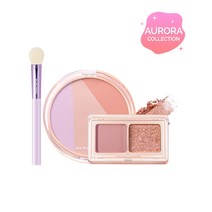 올마이띵스 오로라 컬렉션 2종 SET 블러셔&아이섀도우, 오로라 2종 SET(블러셔 + 아이섀, 페이스 브러쉬 (증정)