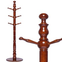 아지오퍼니처 스탠드 원목 나무 옷걸이 스탠딩 수납 가정용 이동식 행거 엘로