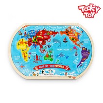 [투키토이] 투키 세계지도직소퍼즐 36pcs, 단품