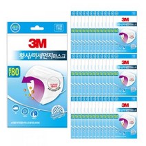3M 이지핏 황사마스크 KF80 화이트, 50개입, 5개