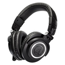 오디오테크니카 모니터링 헤드폰 M시리즈 ATH-M50x 블랙 주변소음차단 오버이어 밀폐형 전문가형 헤드폰 분리가능 탈착식 편향 케이블