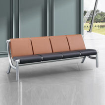 대기실의자 스테인레스 등받이 로비 의자 약국 병원 휴게실 대합실, 스텐다리 5인용 인조가죽