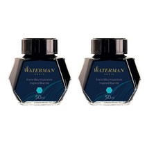 워터맨 만년필 병잉크 50ml, 하늘색, 2개