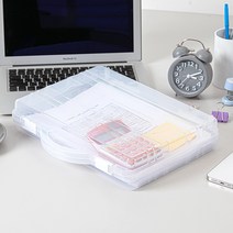 조일리빙 손잡이 A4 파일 케이스, 4개