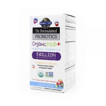가든 오브 라이프 Dr. Formulated Probiotics 유기농 키즈 플러스 베리 체리 50억개 맛있는 츄어블 30개