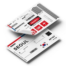 플래나 에어플레인 티켓 시리즈 커스텀 스킨 스티커, 2. 뉴욕