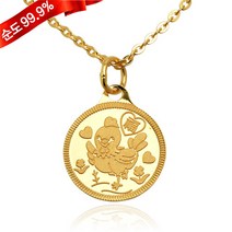 골드모아 순금 목걸이 5.62g 24K [프레스 닭] 돌선물 돌잔치 아기 백일